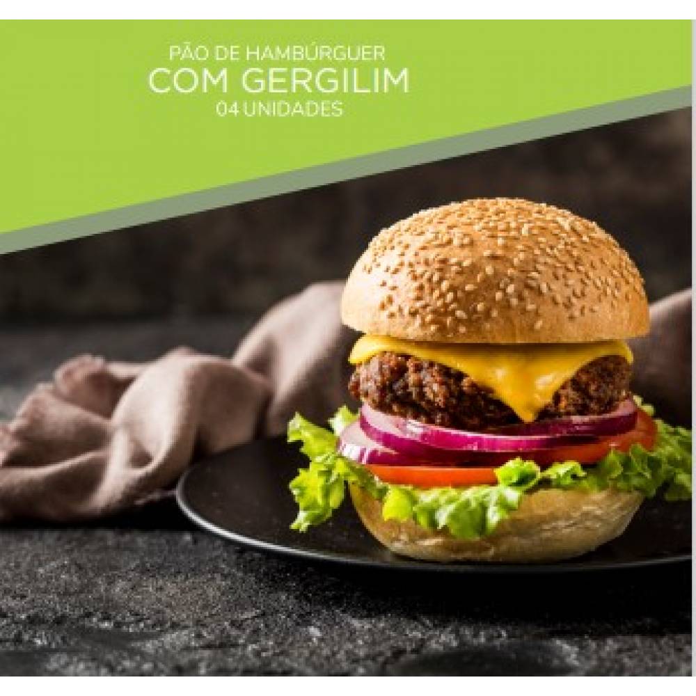 Pão de Hamburguer Gergelim - 4 unidades
